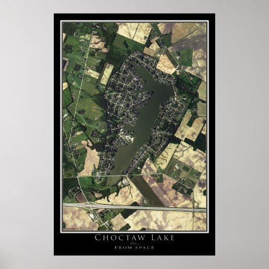 Kaart van het Poster van het Ohio-meer (Voorkant)