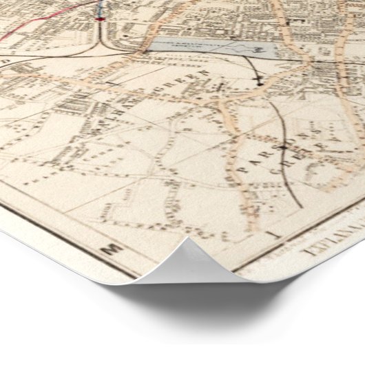 kaart van het Poster van Londen (Hoek)