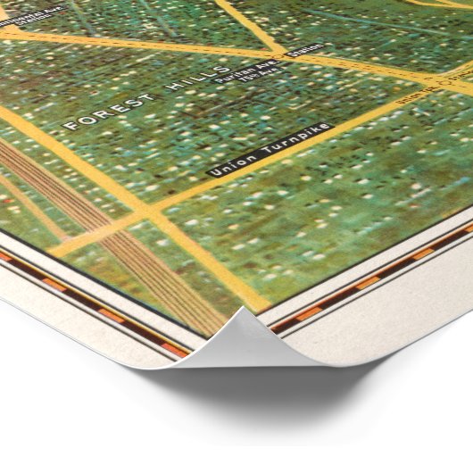  kaart van het Poster van New York (Hoek)