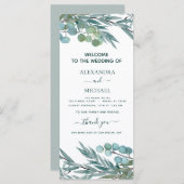 Kaart van het programma Eucalyptus Greenery Waterv (Voorkant / Achterkant)