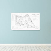 kaart van het Prospectiepark (1901) Canvas Afdruk (Insitu (Houten vloer))