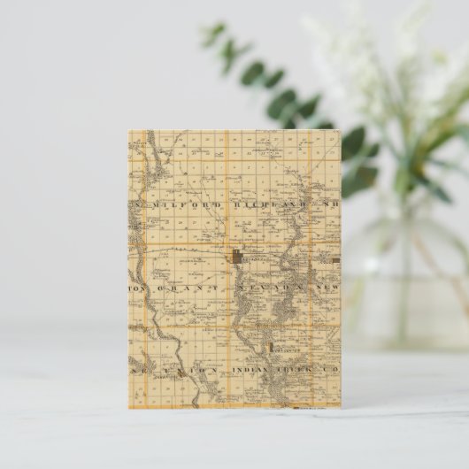 Kaart van het Provincie Verhaal, staat Iowa (Staand voorkant)