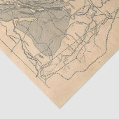  kaart van het riviersysteem van Alabama (1887) Tissuepapier (Detail)