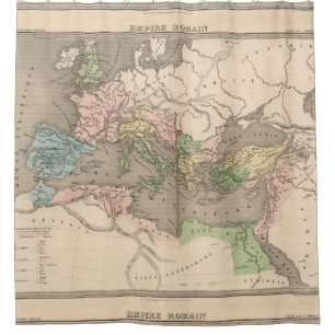 kaart van het Romeinse Rijk (1838) Douchegordijn
