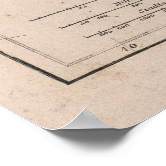  kaart van het Romeinse Rijk (1852) Poster (Hoek)