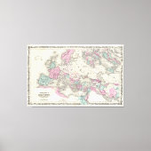  kaart van het Romeinse Rijk (1862) Canvas Afdruk (Voorkant)