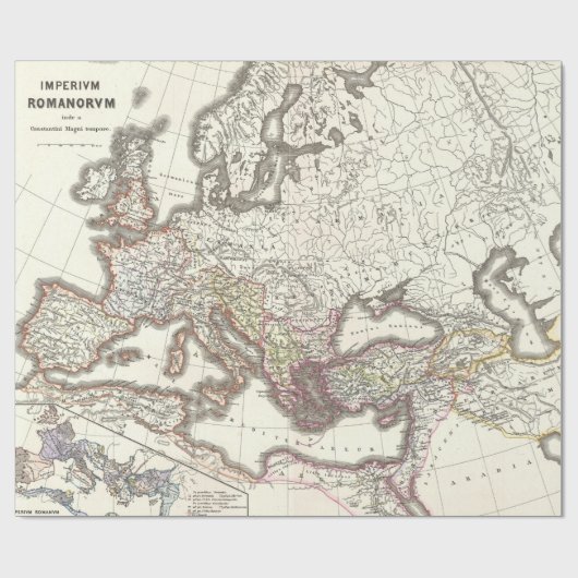  kaart van het Romeinse Rijk (1865) Cadeaupapier (Vlak)