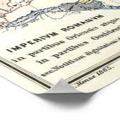 kaart van het Romeinse Rijk (1865) Poster (Hoek)