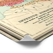 kaart van het Romeinse Rijk (1889) Poster (Hoek)