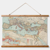  kaart van het Romeinse Rijk (1889) Wall Hangend Wandkleed (Voorkant)