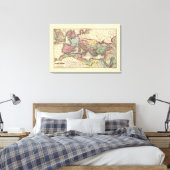 Kaart van het Romeinse Rijk Canvas Afdruk (Insitu (Slaapkamer))