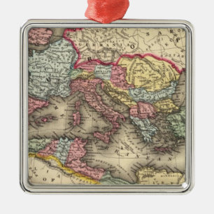 Kaart van het Romeinse Rijk Metalen Ornament