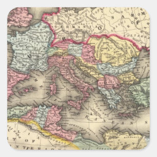 Kaart van het Romeinse Rijk Vierkante Sticker
