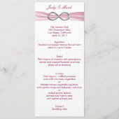 Kaart van het Roze Infinity Wedding Menu (Voorkant)