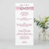 Kaart van het Roze Infinity Wedding Menu (Staand voorkant)