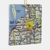 kaart van het Salt Lake City Keramisch Ornament (Rechts)