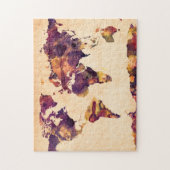 Kaart van het schilderen van de Waterverf van de W Legpuzzel (Verticaal)