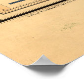  kaart van het slagveld Gettysburg (1863) 3 Poster (Hoek)