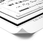  kaart van het slagveld Gettysburg (1863)BW Poster (Hoek)