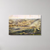 kaart van het slagveld Gettysburg (1863) Canvas Afdruk (Voorkant)