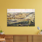 kaart van het slagveld Gettysburg (1863) Canvas Afdruk (Insitu (Woonkamer))