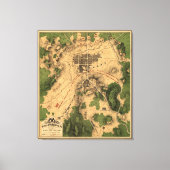  kaart van het slagveld Gettysburg (1863) Canvas Afdruk (Voorkant)