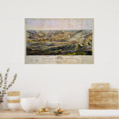  kaart van het slagveld Gettysburg (1863) Poster (Keuken)