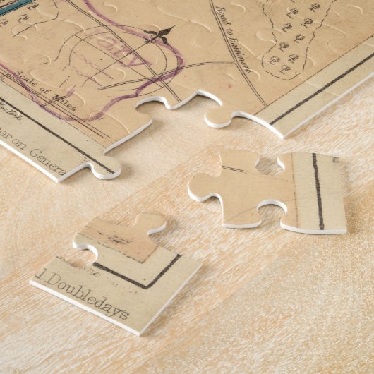 kaart van het slagveld Gettysburg (1864) Legpuzzel (Zijkant)