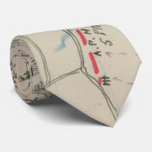 kaart van het slagveld van Antietam (1865) Stropdas (Opgerold)