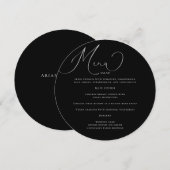 Kaart van het snelle kalligrafie-weduwenmenu (Voorkant / Achterkant)