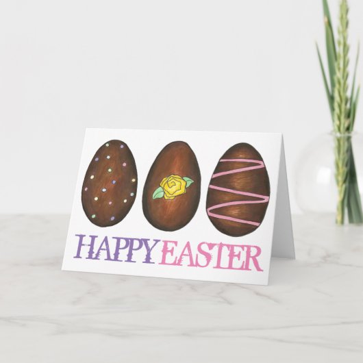 Kaart van het Snoep van Happy Easter Chocolate Eie (Voorkant)