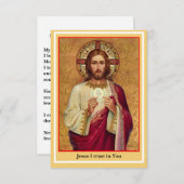 Kaart van het spirituele communiegebed (Voorkant / Achterkant)