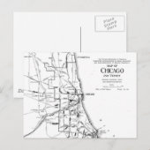  kaart van het spoorwegnet van Chicago (1913) (Voorkant / Achterkant)