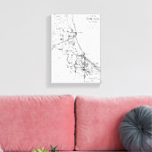  kaart van het spoorwegnet van Chicago (1913) Canvas Afdruk (Insitu (Woonkamer))