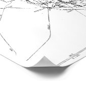  kaart van het spoorwegnet van Chicago (1913) Poster (Hoek)