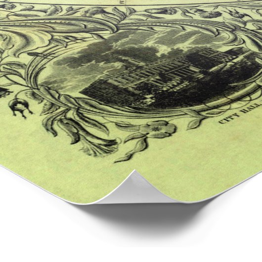  kaart van het stadsgebied van New York Poster (Hoek)