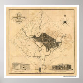 Kaart van het stadsplan van Washington DC door Liz Poster (Voorkant)