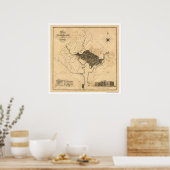 Kaart van het stadsplan van Washington DC door Liz Poster (Keuken)