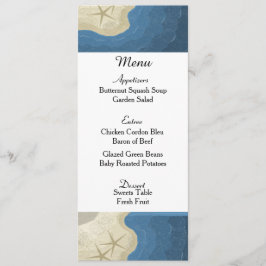 Kaart van het Startvis- en Ocean Wedding Menu