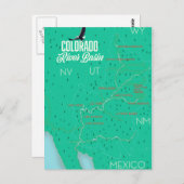 kaart van het stroomgebied van de Colorado (Voorkant / Achterkant)