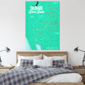  kaart van het stroomgebied van de Colorado Canvas Afdruk (Insitu (Slaapkamer))