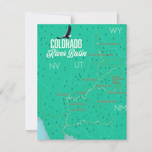 Kaart van het stroomgebied van de Colorado rivier  (Voorkant)