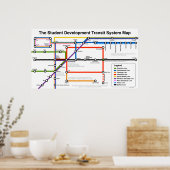 Kaart van het Studentontwikkelingstransitsysteem a Poster (Keuken)