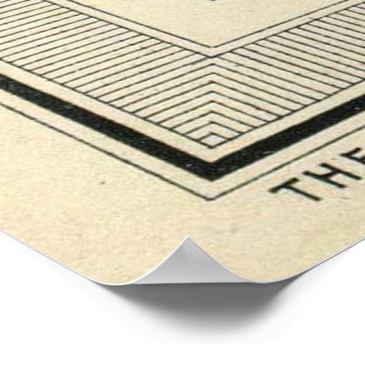  kaart van het Suezkanaal (1922) Poster (Hoek)