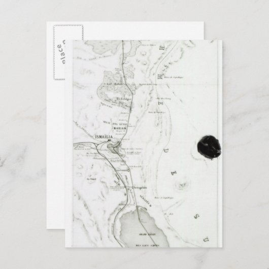 Kaart van het Suezkanaal, c.1869 (Voorkant / Achterkant)