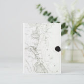 Kaart van het Suezkanaal, c.1869 (Staand voorkant)