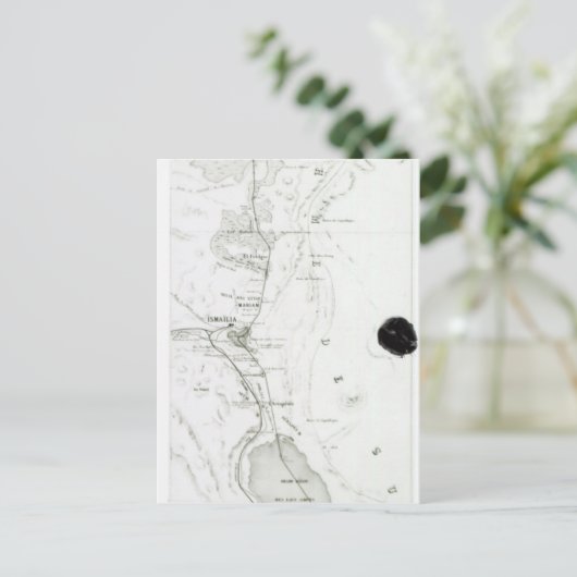 Kaart van het Suezkanaal, c.1869 (Staand voorkant)