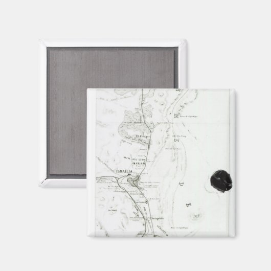 Kaart van het Suezkanaal, c.1869 Magneet (Voorkant / Achterkant)