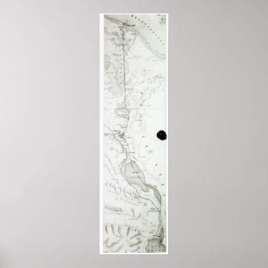 Kaart van het Suezkanaal, c.1869 Poster (Voorkant)