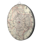 kaart van het Texas Railroad System (1885) Dartbord (Voorkant Rechts)